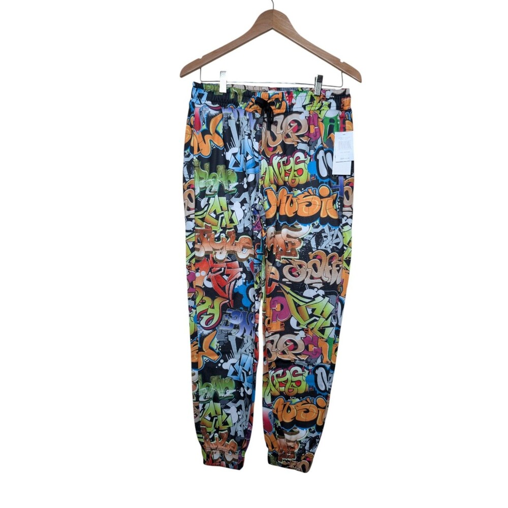 Fresh Prints of Bel-Air Men's M Jogger Pants Multi-Color Graffiti D2319-Y2759